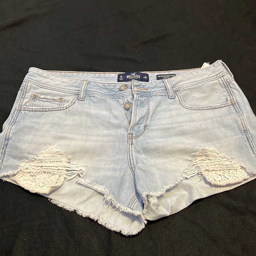 Light Wash Denim Floral pocket jeans